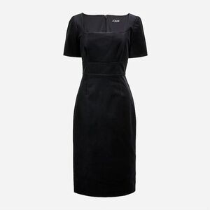 NWOT J. Crew Stretch Velvet Square Neck Sheath Dress- 10